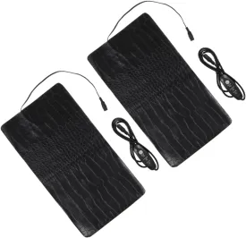2pcs Adjustable USB Heating Mat for Pets Temperature Modes Portable Heater for Reptiles Cats Dogs Small Animals Easy to Clean for Warming Pets