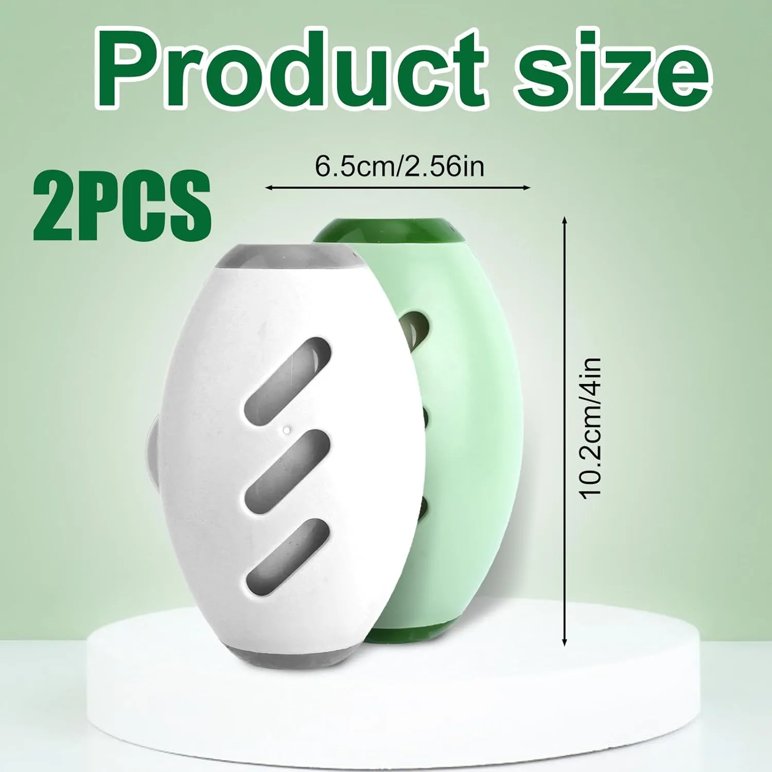 2pcs Reusable Washable Lint Roller, Mini Lint Roller Travel Size Cat Dog Hair Roller Ball Portable Pet Hair Sticky Remover Fabric Shaver Cleaner for Clothing Sofas Debris Dust (White & Green)