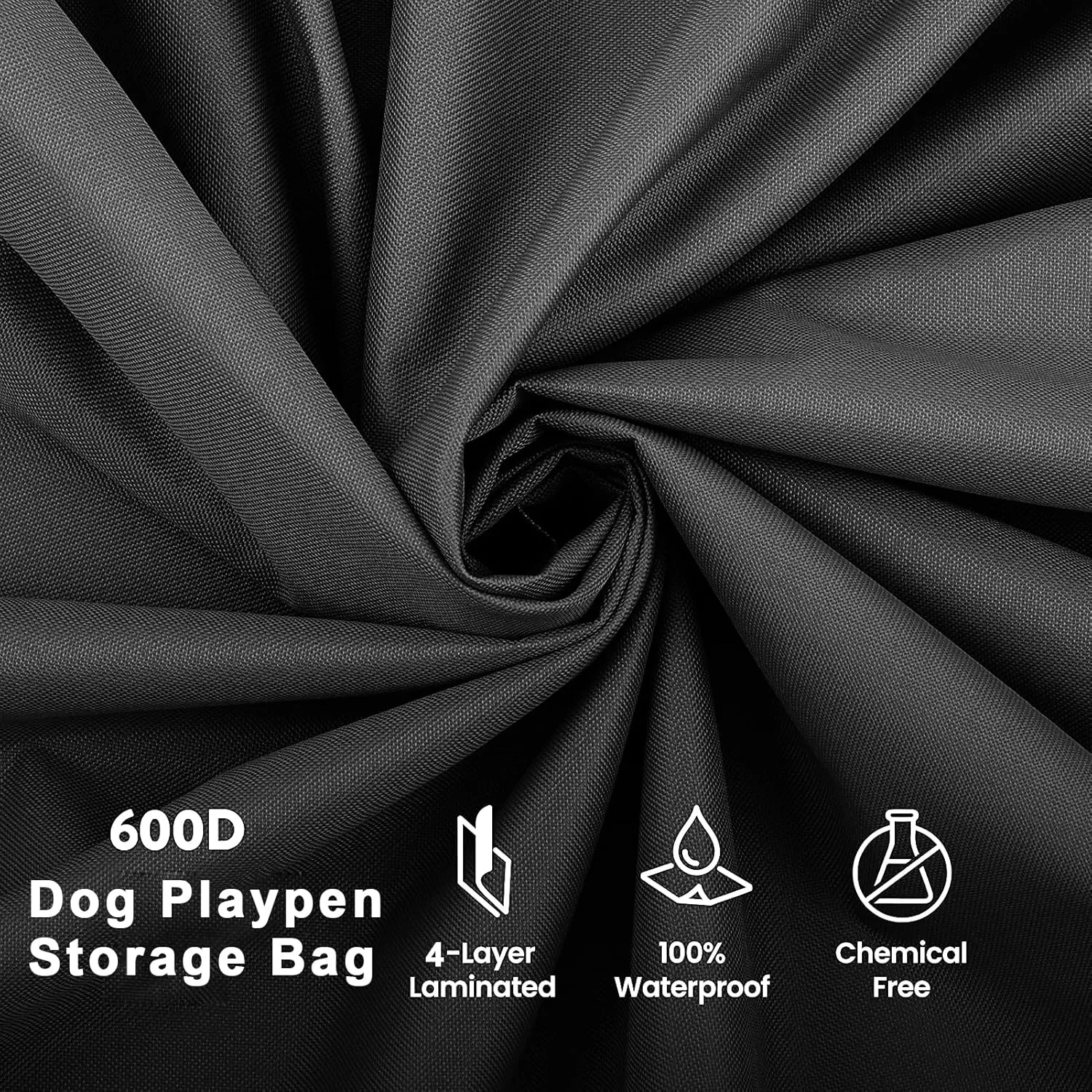 32" Dog Playpen Storage Bag, Suitable for Foldable Exercise Pet Playpens, Dog Fence Travel Bag With Handles For Camping and RV Trip, Waterproof Oxford Fabric