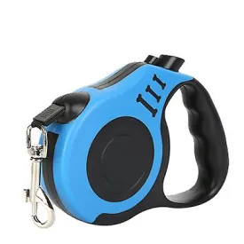 3m blue Retractable Dog Lead Tape Walk Extendable Leash 3M 5M Pet Training Heavy Duty AZ21234