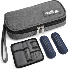 apollo walker Insulin Cooler Travel Case Diabetic Medication Cooler with Ice Packs and Insulation Liner