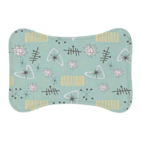 Atomic Kitschy Cat, Fish Pet Feeding Mat, Dog Bone Shape For Dogs Mid Century Modern Pet