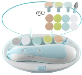 Baby Nail Clippers 20 in 1 by Royal Angels, Safe Electric Baby Nail Trimmer, Baby Nail File Kit, Additional Replacement Heads, Newborn Toddler Toes and Fingernails, Trim and Polish (Blue) Blue