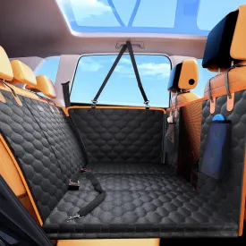 Back Seat Extender for Dogs, Car Seat Cover Back Seat Hard Bottom for Full Size SUV Small Truck, Dog Hammock with Mesh Window