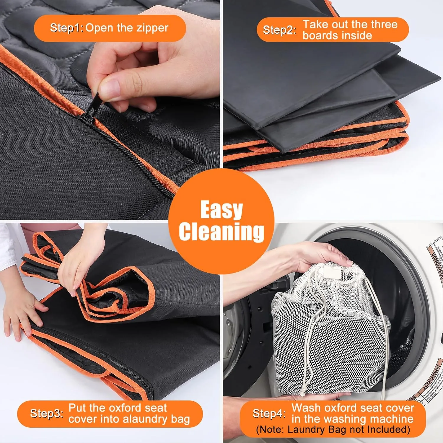 Back Seat Extender for Dogs, Car Seat Cover Back Seat Hard Bottom for Full Size SUV Small Truck, Dog Hammock with Mesh Window