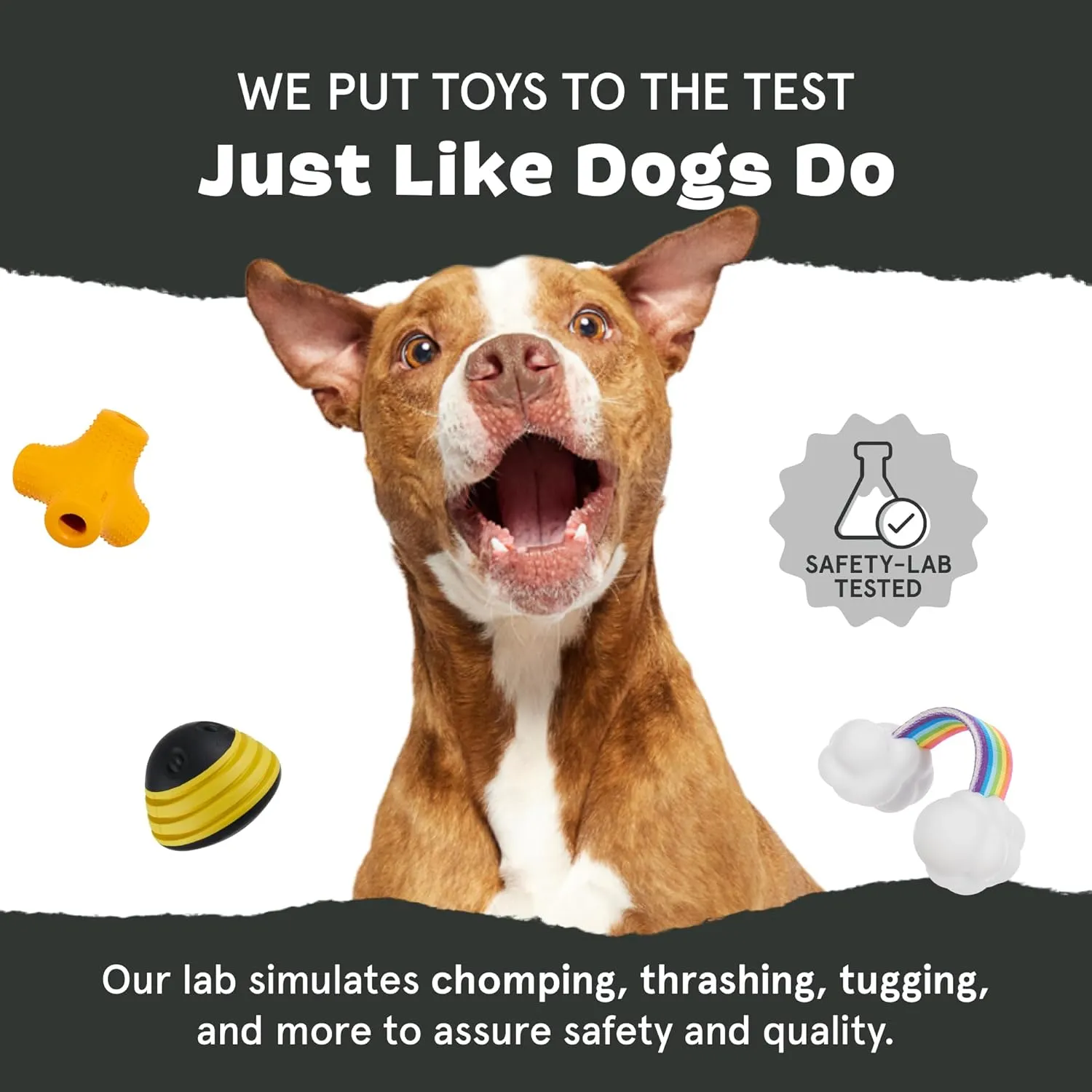 Barkbox Super Chewer Rad Herring Hard Core Toy with Rip Away Plush for Aggressive Chewers, Medium
