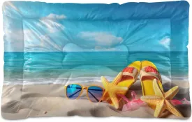 Beach Outdoor Dog Bed Washable Waterproof Travel Pet Bed Portable Cat Mat with Non-Slip Bottom for Indoor and Sleeping 36 x 24 Inch