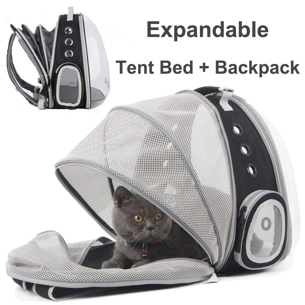 Cat Carrier Backpack Expandable Tent Bed