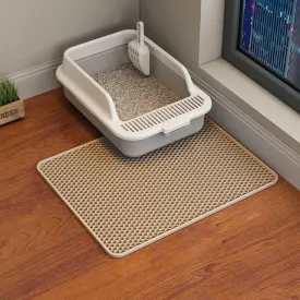 Cat Litter Mat - Cat Litter Mat Litter Trapping Mat 46x26/35x24/30x22/24x16/20x16/18x12 Inch Cat Litter Box Mat Extra Large, Honeycomb Double Layer Cat Litter Mat Tracking Washable Waterproof (18*12)