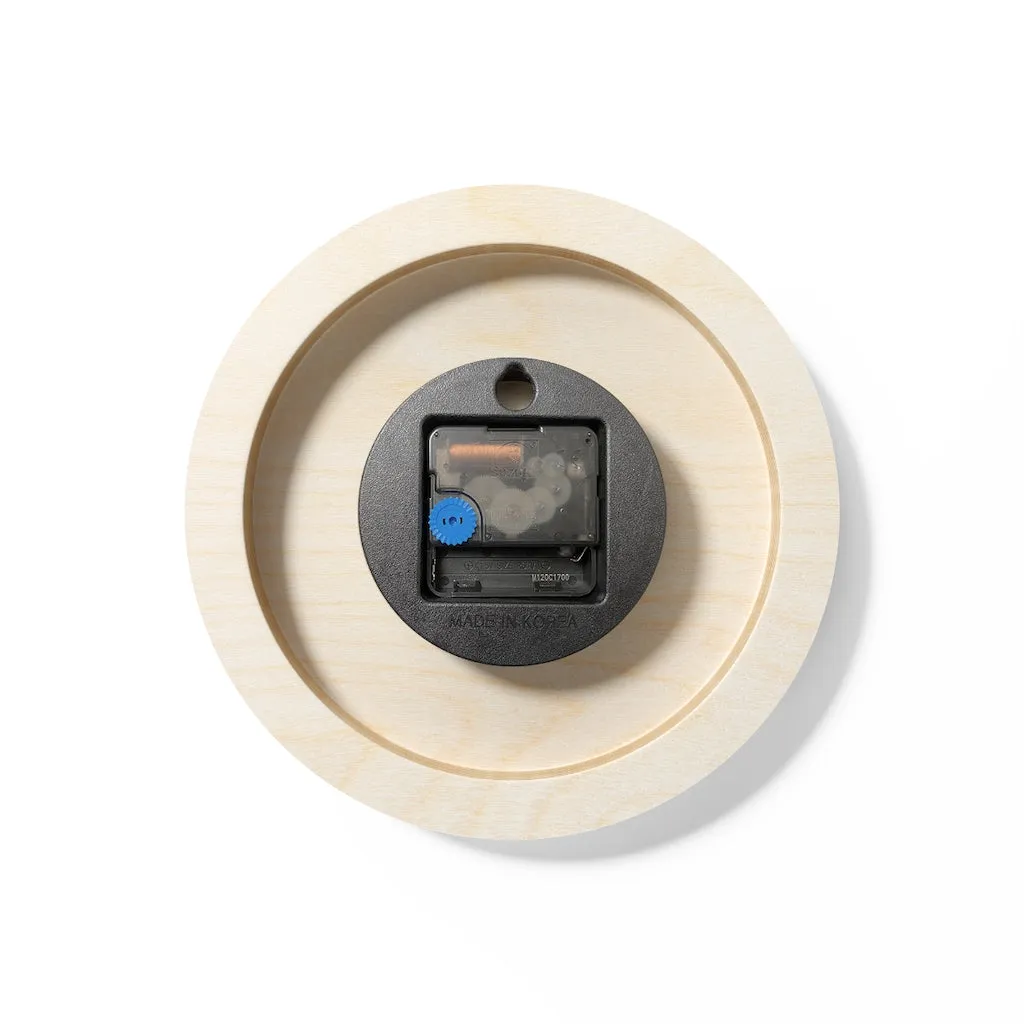 Cat Pattern Wooden Wall Clock