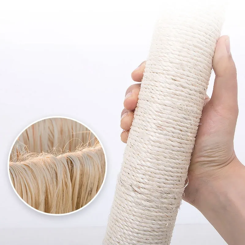 Cat scratcher sisal rope furniture climbing tree post wooden tree house