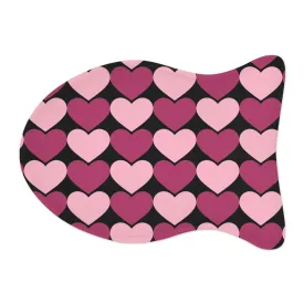 Cute Pink Purple Heart Valentine Pet Feeding Mat Fish Shape
