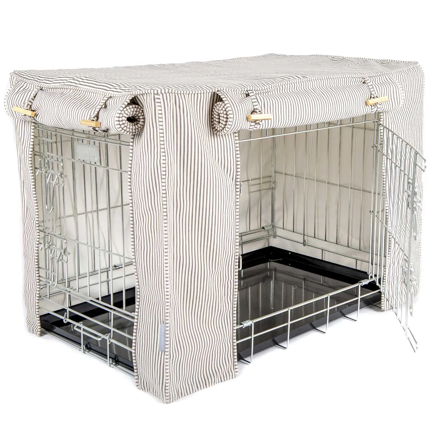 Dog Crate Cover in Regency Stripe by Lords & Labradors