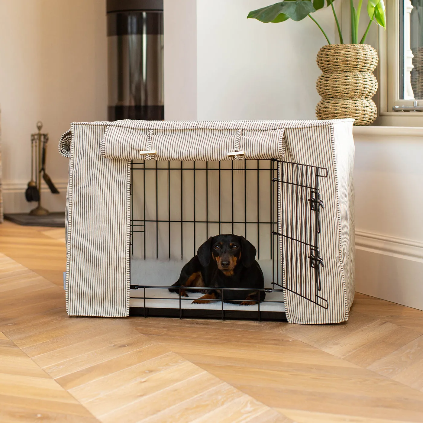 Dog Crate Cover in Regency Stripe by Lords & Labradors