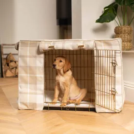 Dog Crate with Crate Cover in Balmoral Natural Tweed by Lords & Labradors