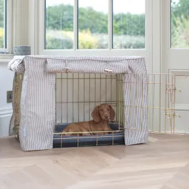 Dog Crate with Crate Cover in Regency Stripe by Lords & Labradors