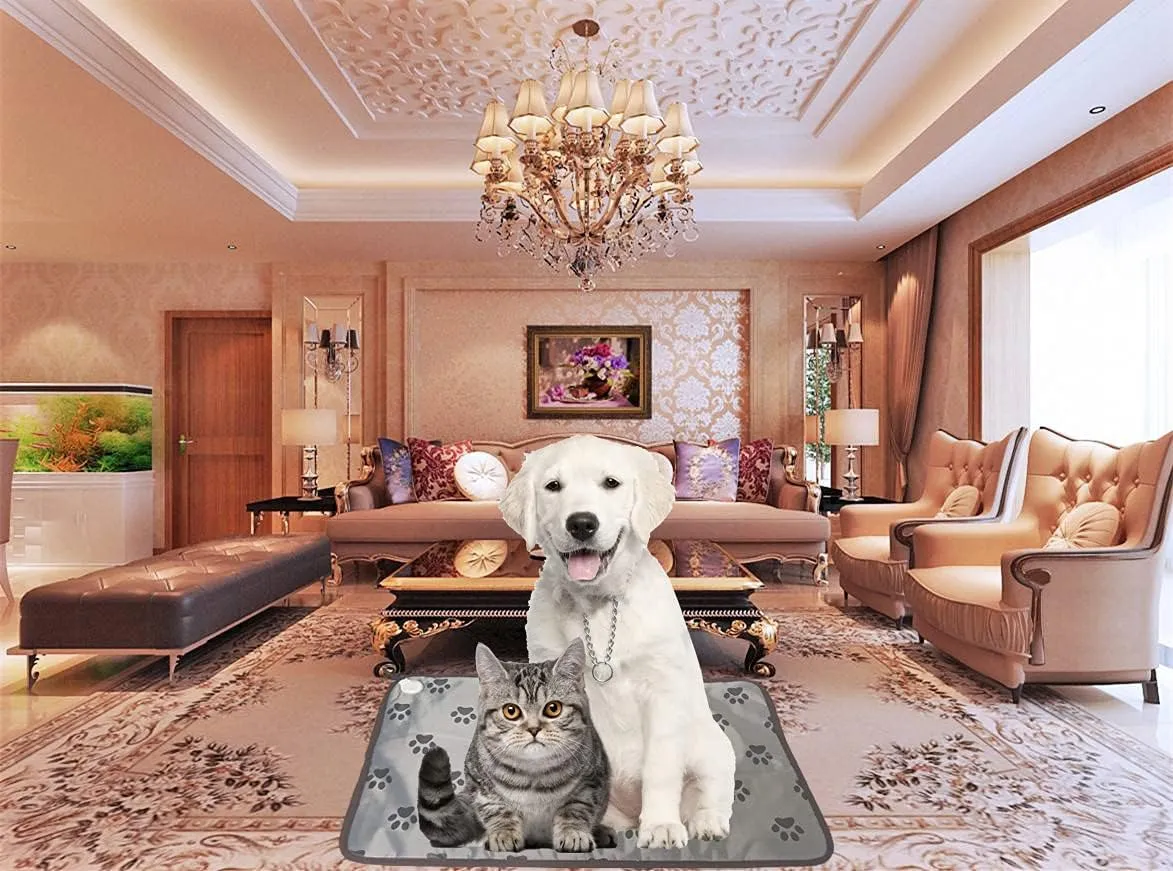 Dog Heating Pad Waterproof Pet Heated Mat, Cat Heating pad, Puppy Heating pad for whelping Box Outdoor Dog House,Easy Clean