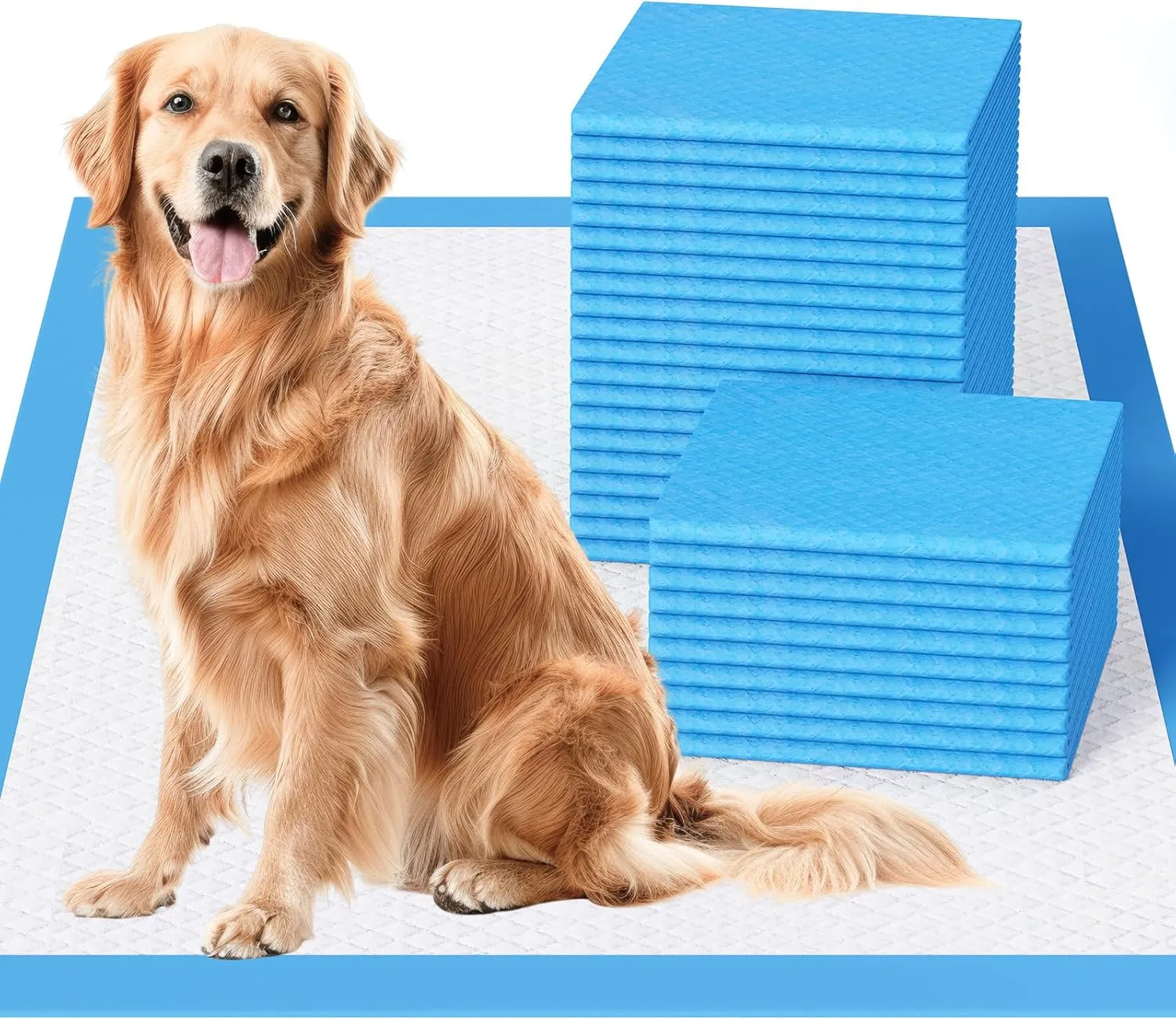 Dog Pee Pads Extra Large 36"x36", XX-Large Puppy Training Pads with Adhesive Tabs, 6 Layers Thick, Super Absorbent, Leak-Proof, Quick-Dry for Dogs and Puppies (30 Count)