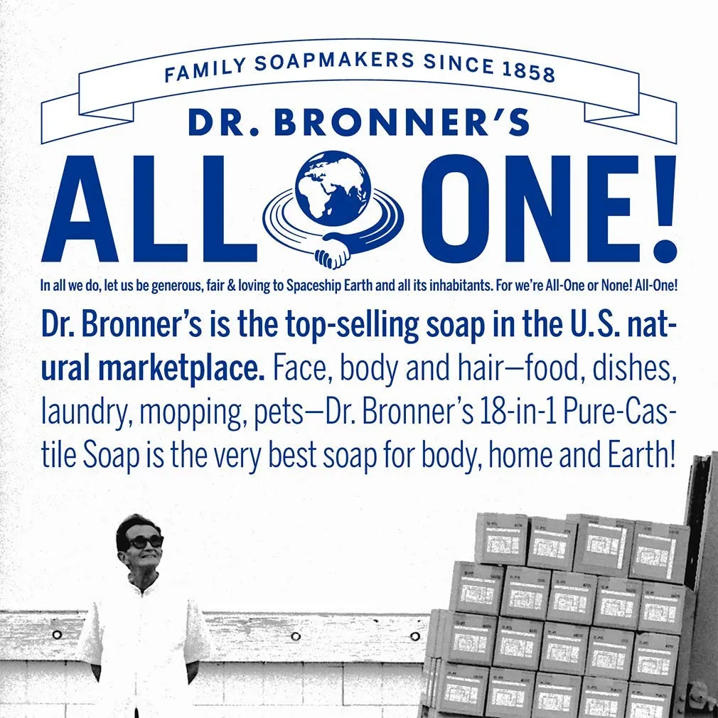 Dr. Bronner's Pure-Castile Magic Liquid Soap  Made with Organic Oils 32 oz (3-Pack) Almond, Citrus, Tea Tree, Body Wash, Face Soap, Dish Soap, Laundry, Pet Wash, Multi-Purpose Natural Soap