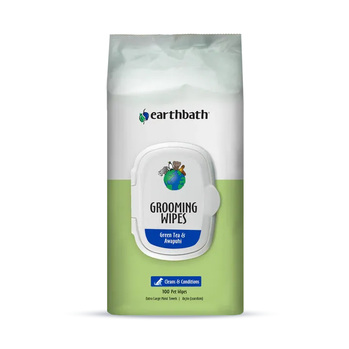 Earthbath Green Tea and Awapuhi Grooming Wipes 100-pack