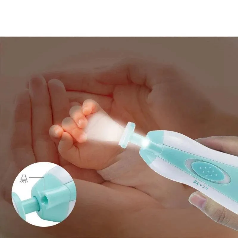 Electric Baby Nail Trimmer, Safe & Gentle for Infants, Multifunctional Nail File, Easy to Use, Ergonomic Grip, Available in Pink and Blue