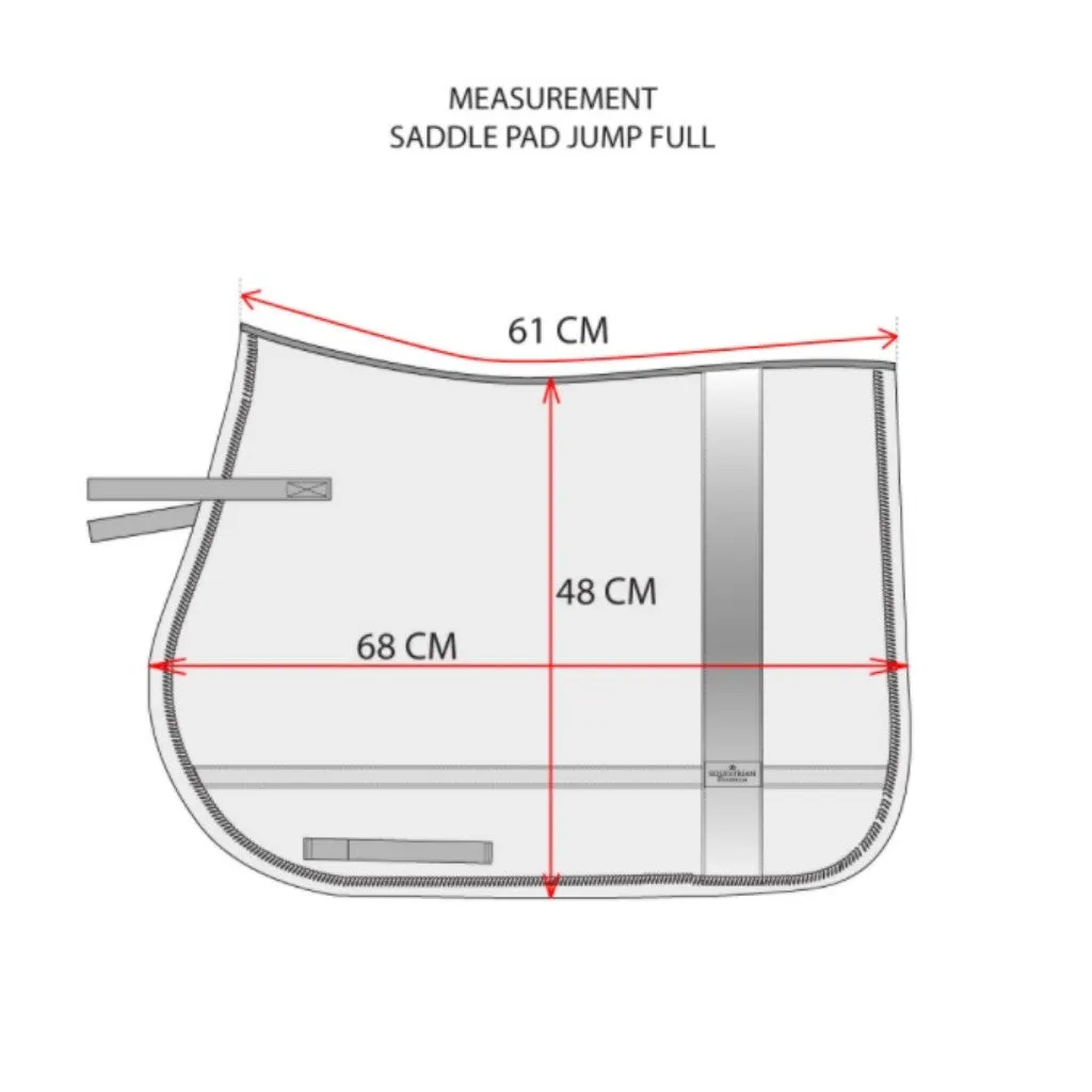 Equestrian Stockholm JUMP/All Purpose Saddle Pad Midnight White Edge