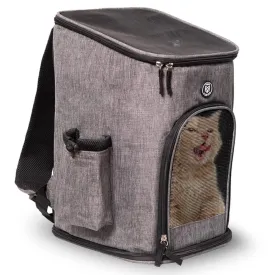 Fofos Backpack Carrier for Dogs and Cats (Grey)