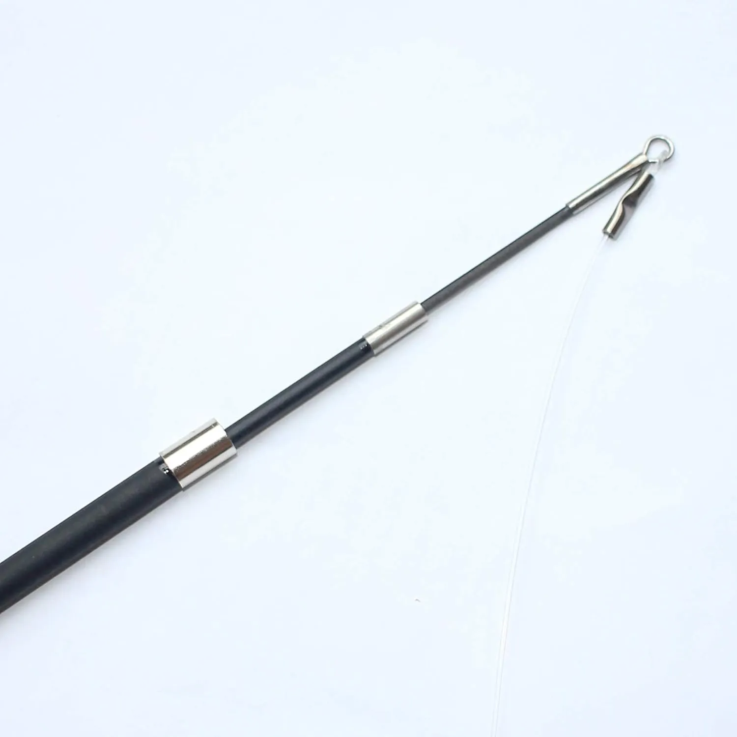 Fosrion Real Raccoon Tail Fur Cat Bites Toy with Three Section Retractable Carbon Fiber Rod (Raccoon, Tail & Fishing Rod)