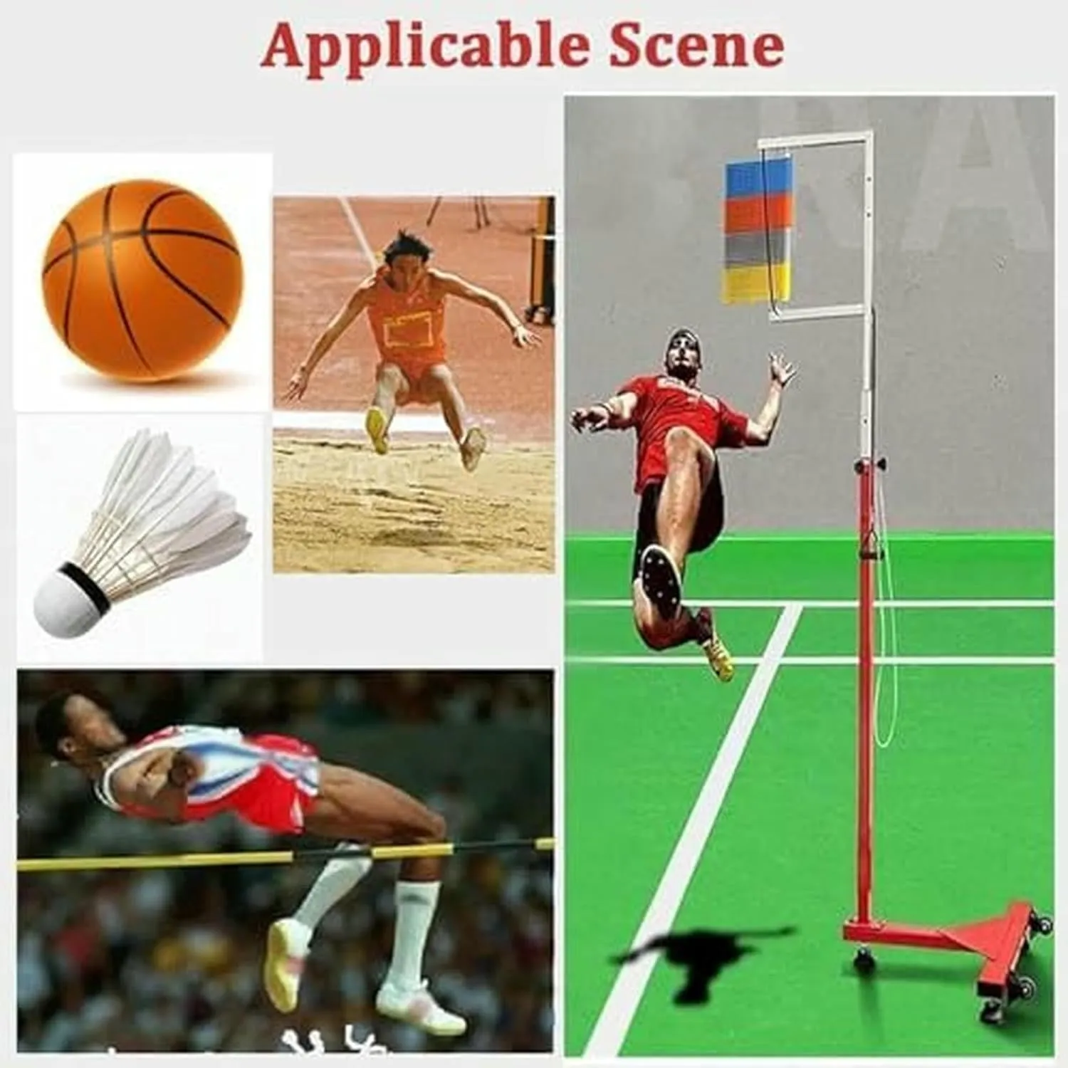 Free-Standing Jump Measurement TesterVertical Jump TesterAdults Vertical Jump Tester, 1.7-3.6m Adjustable Vertical Jump Trainer for Basketball, Youth Vertical Jump Tester Measurer Pole, Jum~/