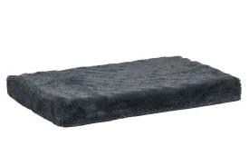 Fur Haven Pet Products Plush Faux Fur Crate 2" Ortho Pet Mat Gray XS 22in X 13in