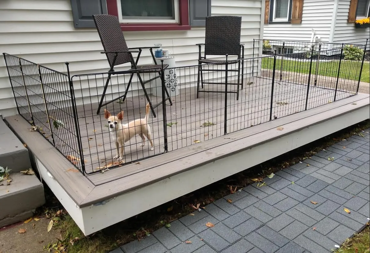 FXW MiniPaws Dog Playpen for Yard & RV Camping, Expandable 32-inch 48 Panels for Small and Medium Dogs, Portable for Indoor and Outdoor Use
