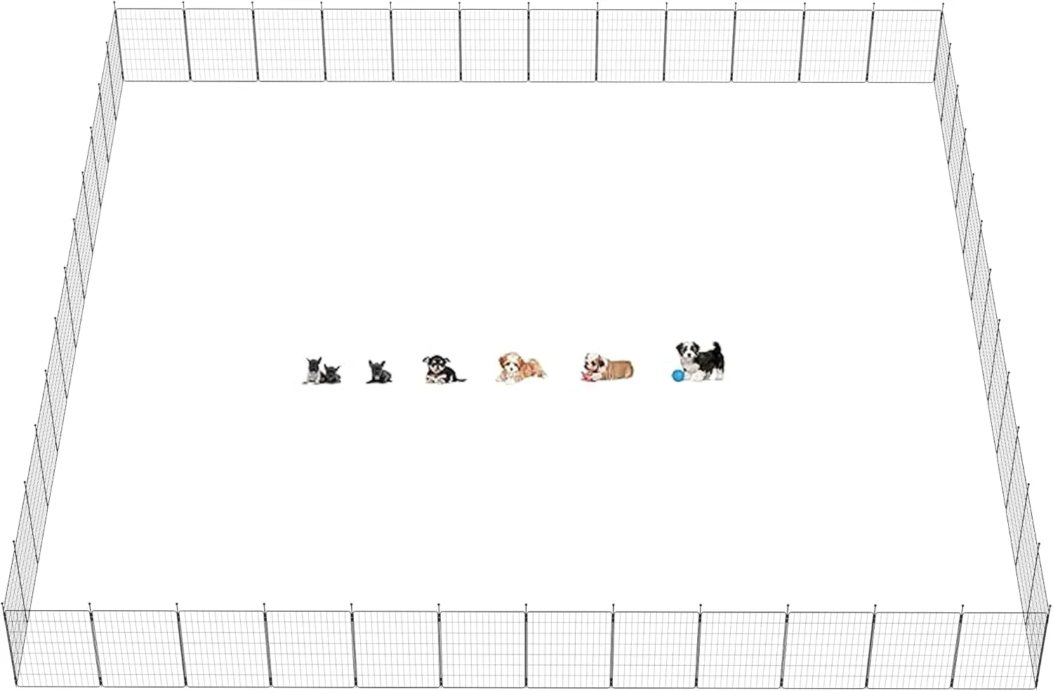 FXW MiniPaws Dog Playpen for Yard & RV Camping, Expandable 32-inch 48 Panels for Small and Medium Dogs, Portable for Indoor and Outdoor Use
