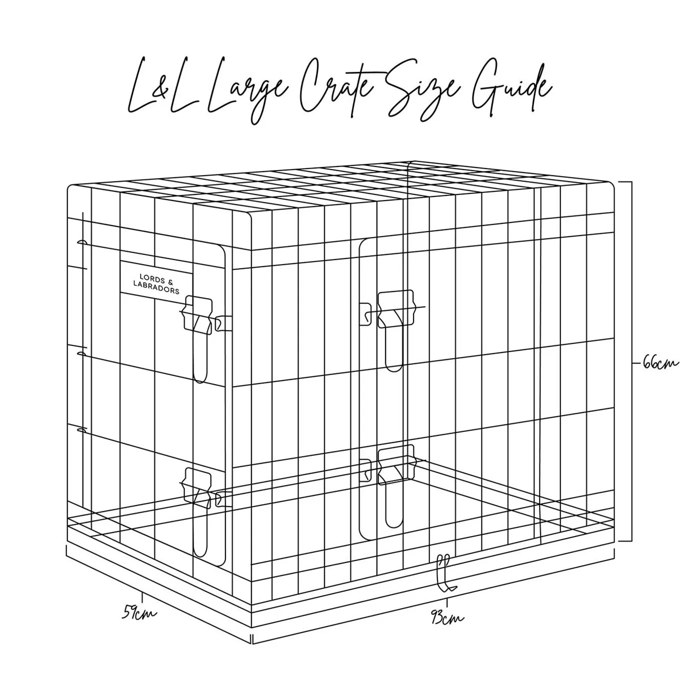 Imperfect Deluxe Dog Crate in Silver by Lords & Labradors