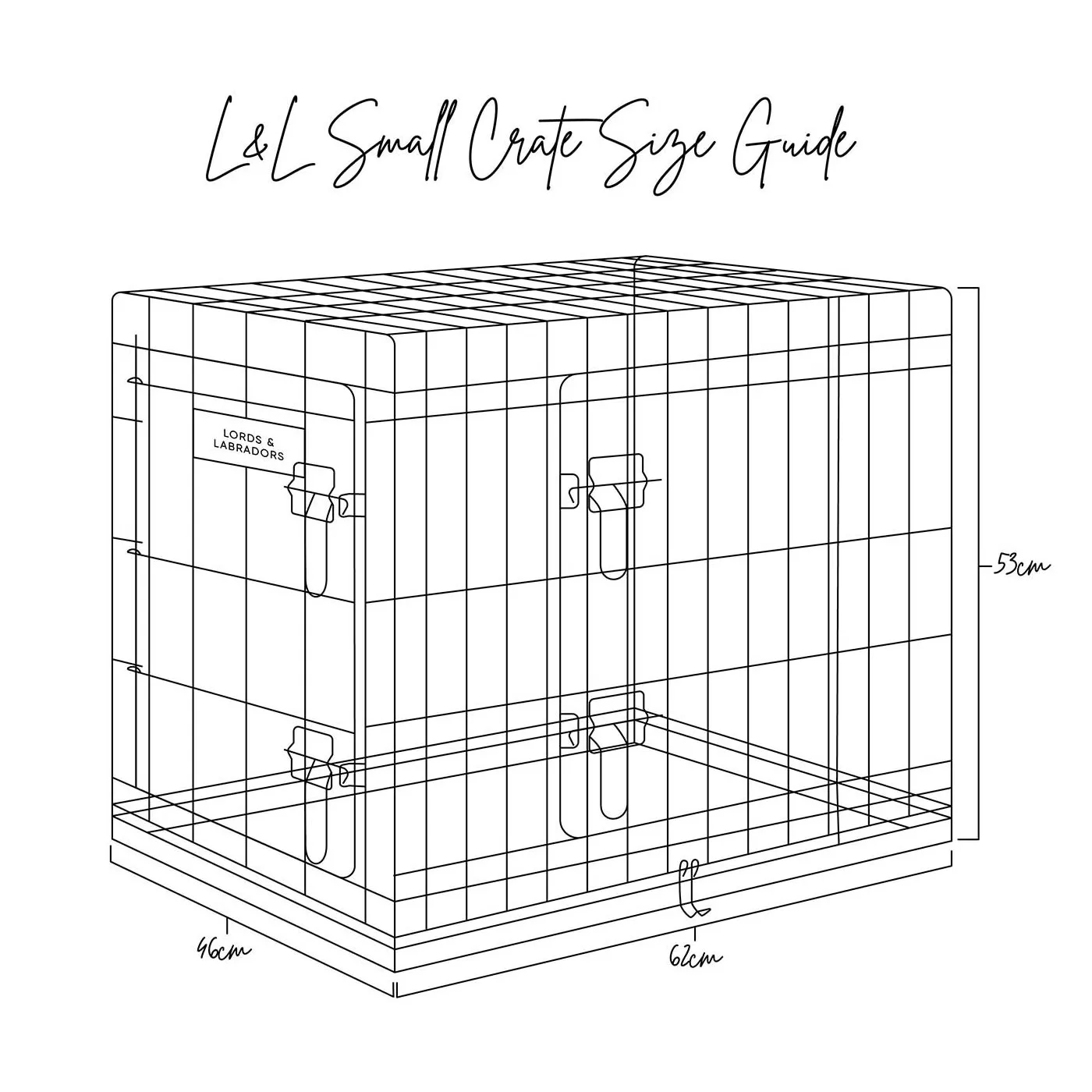 Imperfect Deluxe Dog Crate in Silver by Lords & Labradors