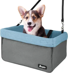 JESPET & GOOPAWS Dog Booster Seats for Cars, Portable Dog Car Seat Travel Carrier with Seat Belt for 24lbs Pets