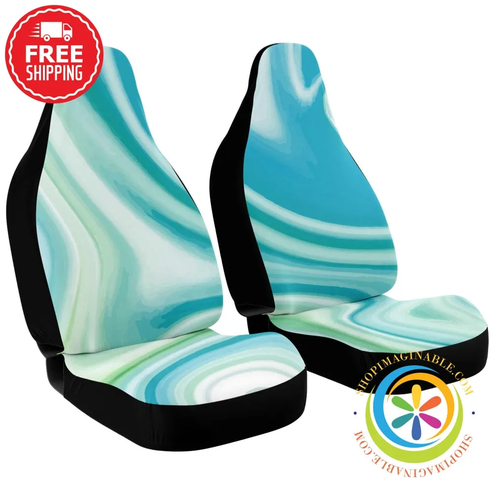 Marbled Blue Car Seat Covers