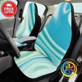 Marbled Blue Car Seat Covers