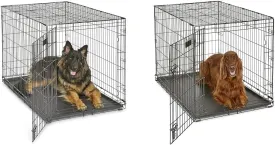 MidWest Homes for Pets Newly Enhanced Single Door iCrate Dog Crate, Includes Leak-Proof Pan & Newly Enhanced Single Door iCrate Dog Crate