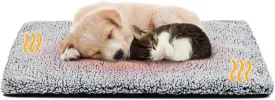 Miguel Cat Bed Self Warming Dog Bed Cat Self Heating Mat for Dog Heating Pad for Dogs House 24 x 18 inch Thermal Dog Crate Pad, Indoor Mat with Removable Washable Cover(Gray,S)