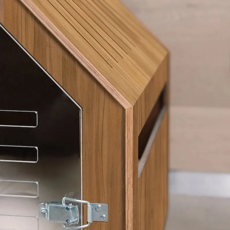 Modern Wooden Cat/Dog House (Brown)