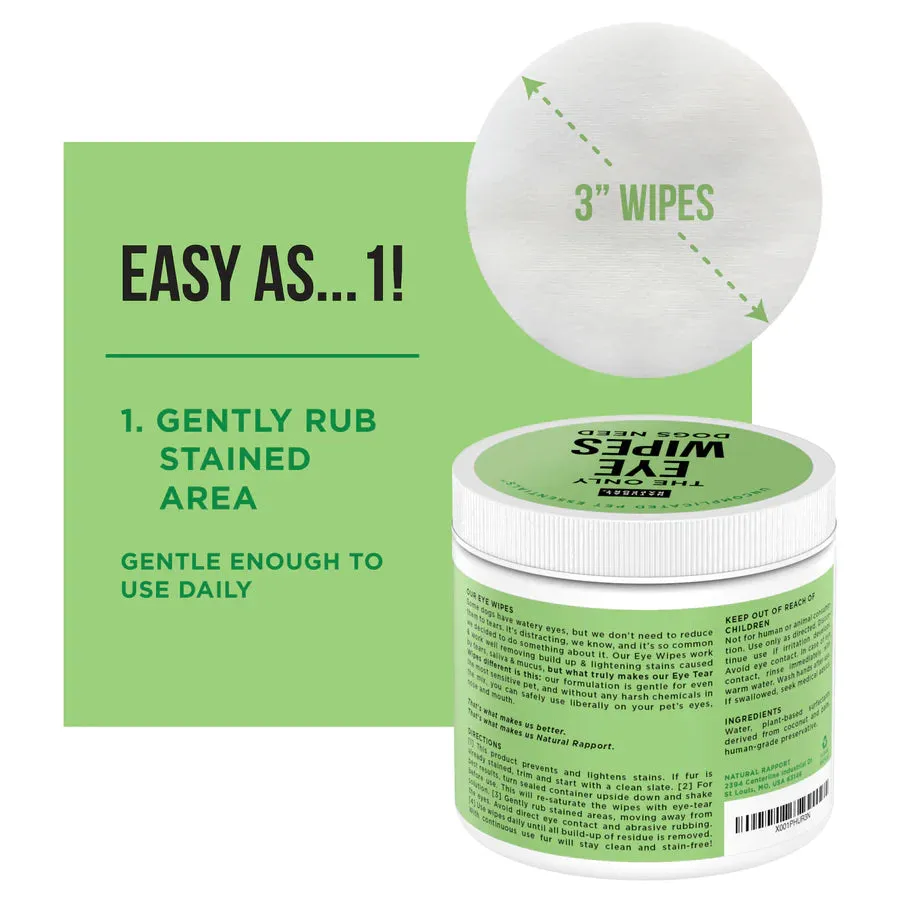 Natural Rapport The Only Eye Wipes - Dog Eye Wipes - Wholesale