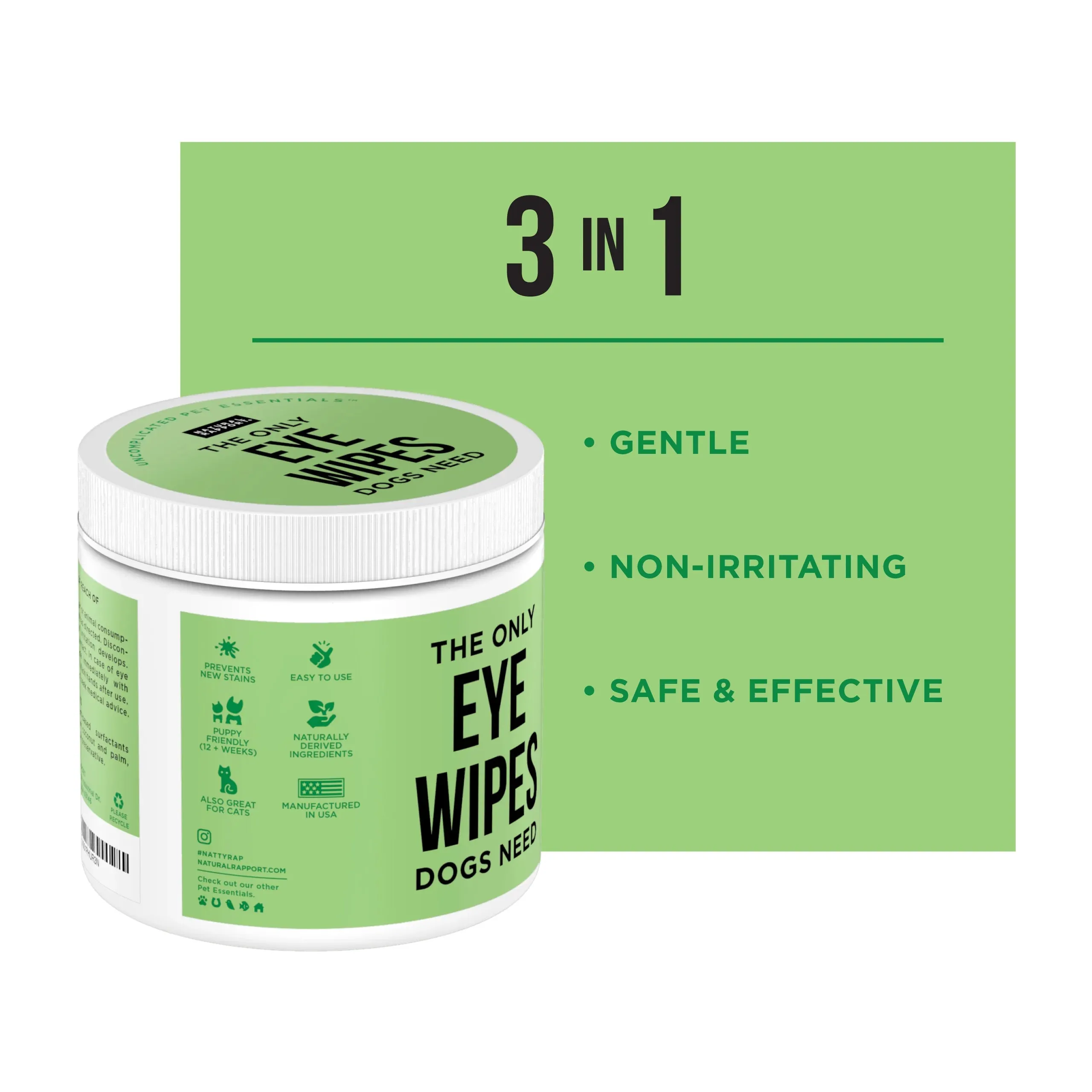 Natural Rapport The Only Eye Wipes - Dog Eye Wipes - Wholesale