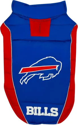NFL Buffalo Bills Puffer Vest for Dogs & Cats, Size Large. Warm, Cozy, and Waterproof Dog Coat, for Small and Large Dogs/Cats. Best NFL Licensed PET Warming Sports Jacket