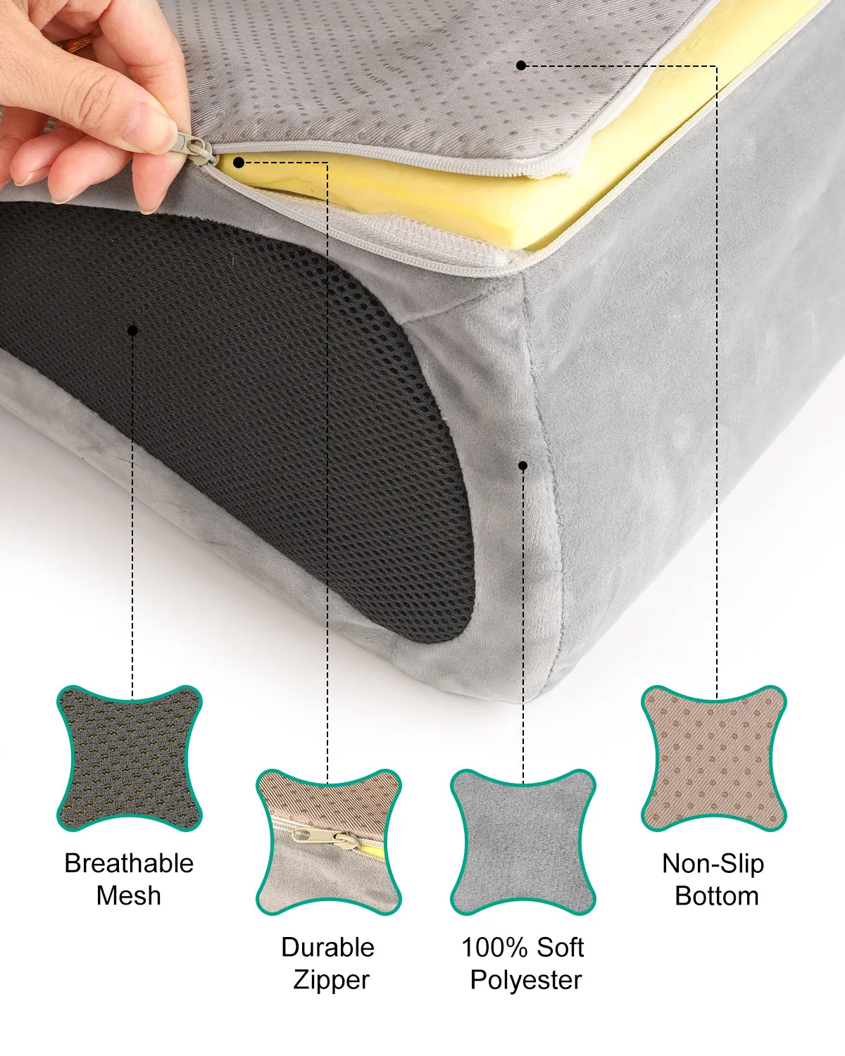 NPET Memory Foam Cat Dog Pet Bed for Small Medium Dogs