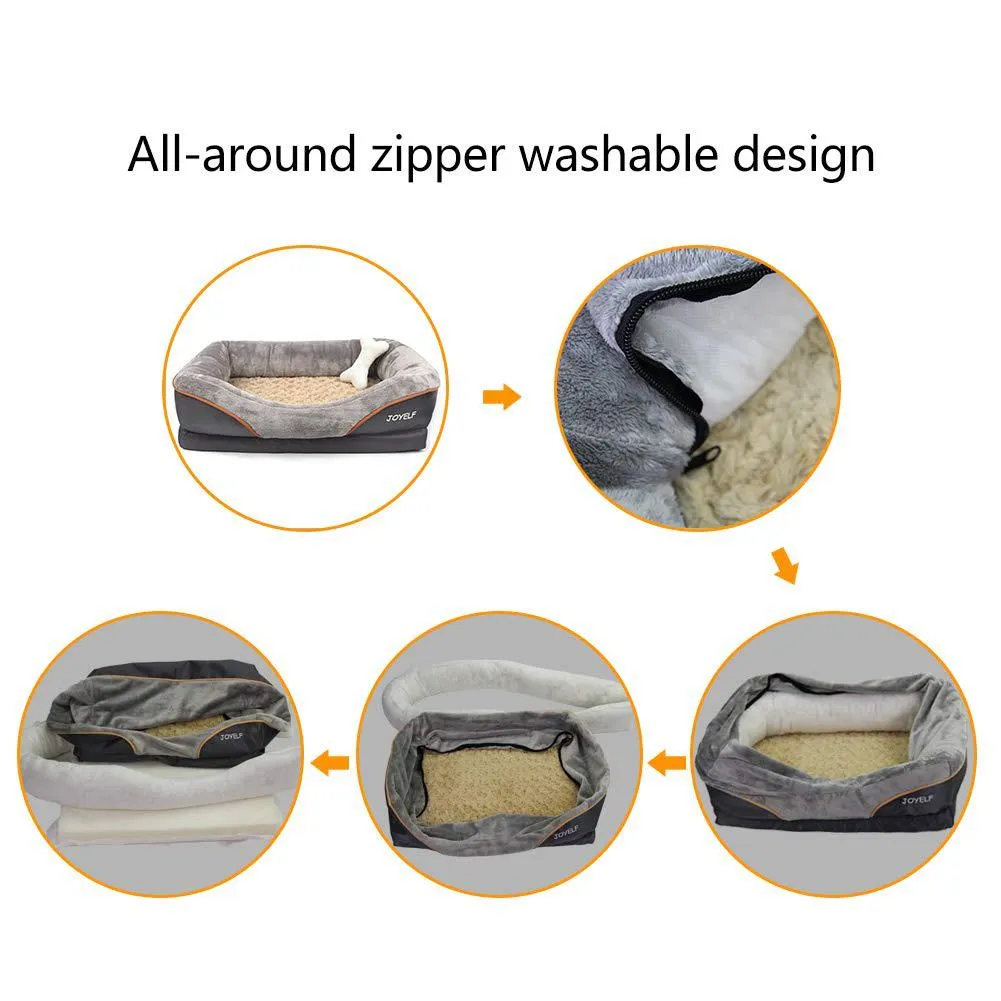 Orthopedic Dog Bed w/Memory Foam 4 Ultimate Support and Superior Com4t