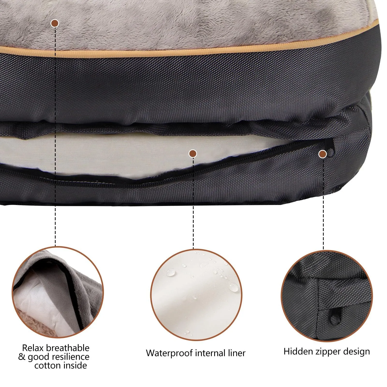 Orthopedic Dog Bed w/Memory Foam 4 Ultimate Support and Superior Com4t