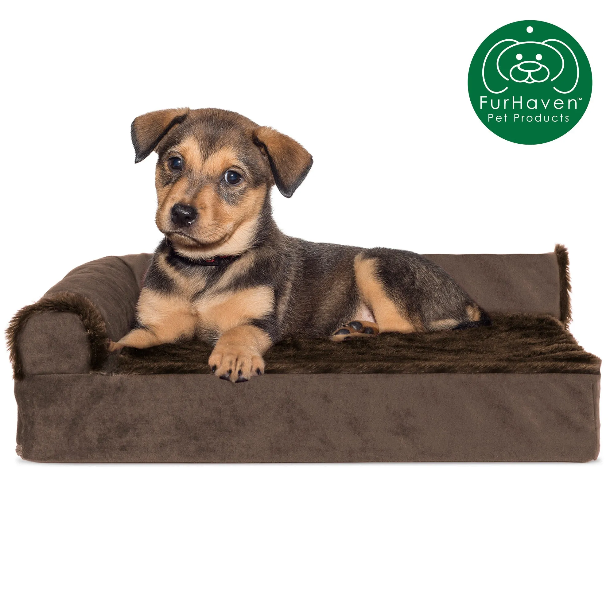Plush & Velvet L-Shaped Chaise Couch Pet Bed