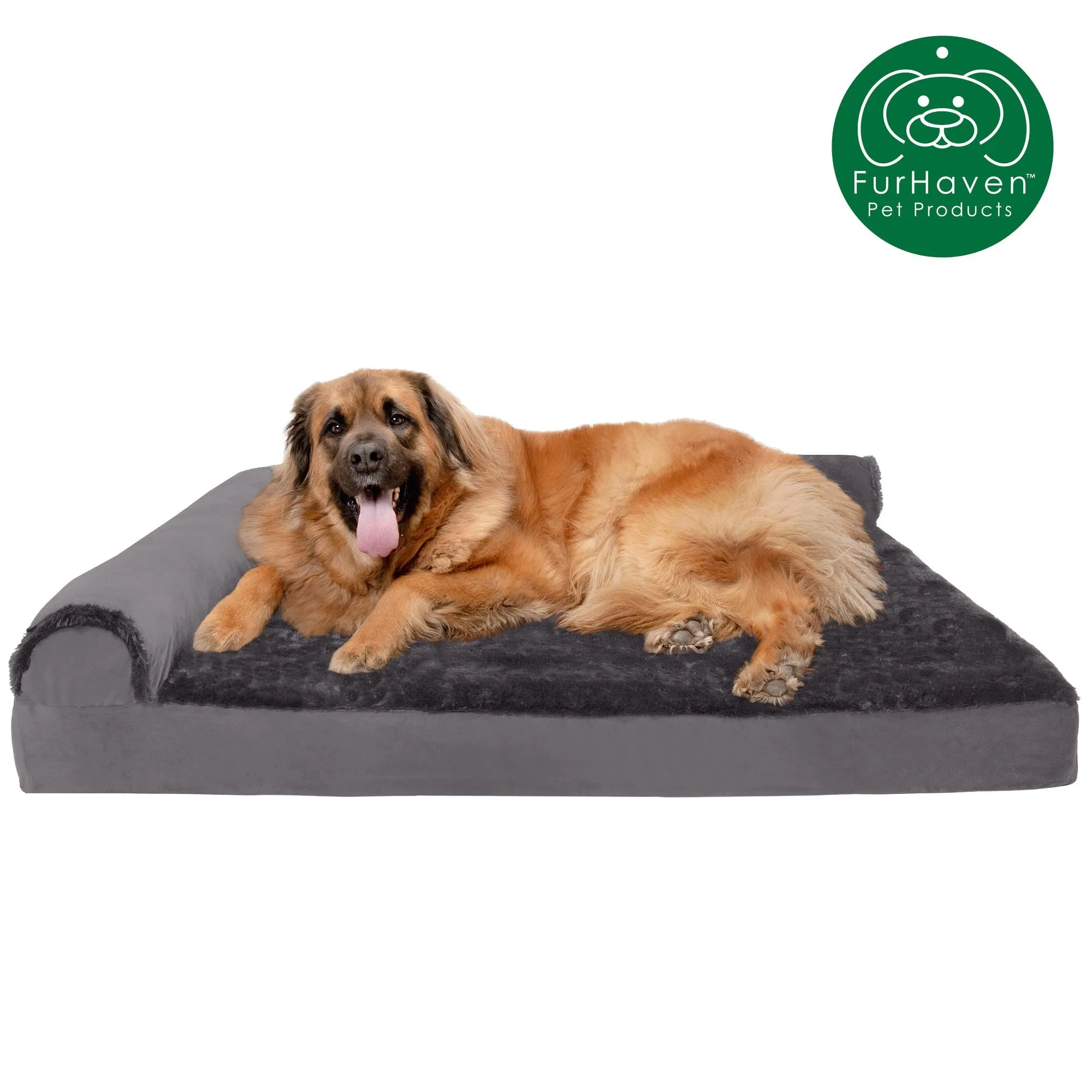Plush & Velvet L-Shaped Chaise Couch Pet Bed