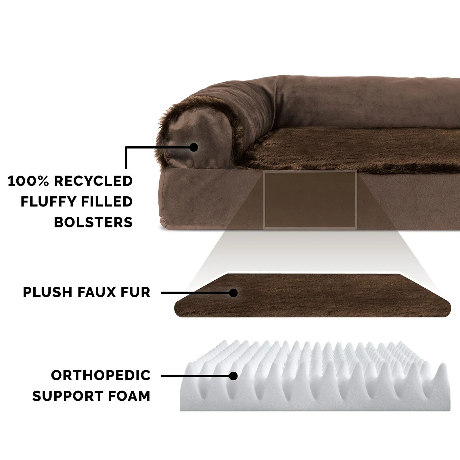 Plush & Velvet L-Shaped Chaise Couch Pet Bed