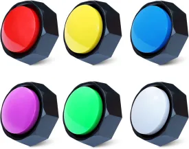 Recordable Buttons, Dog Training and Communication Buttons, Pack of 6, 30 Seconds Recording, 30 Scene Stickers,15 Custom Stickers, Non-Slip Stickers, Sound Quality is Clearly (Batteries Included)